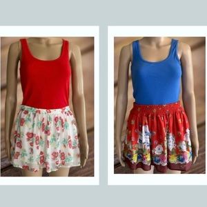 Hollister floral mini skirt bundle Sz.S